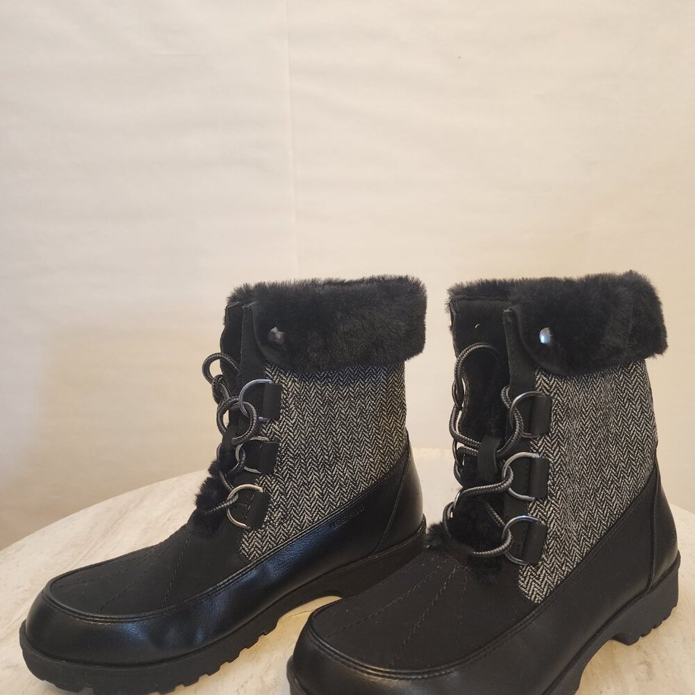 JBU Boots Woman's Faux Fur Herringbone Weather Ready Southgate Chunky Lu - C027 - Picture 3 of 6